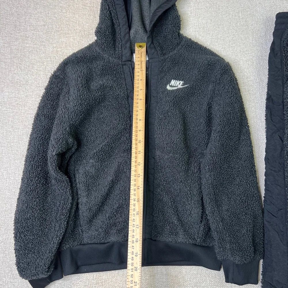 Nike Kids Set Sportswear Sherpa Fleece Hoodie and Joggers Black Medium